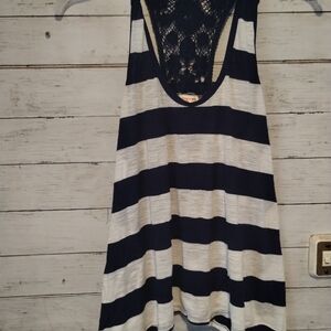 Mossimo navy striped tank top